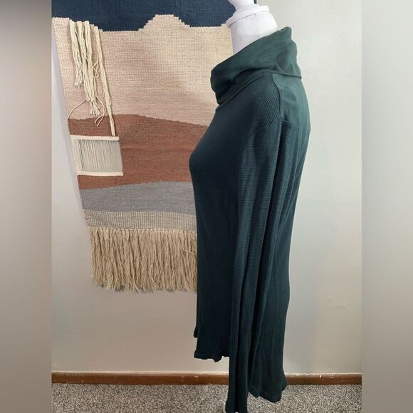 Michael Stars at EVEREVE Green Crowl Neck Jersey Long Sleeves Tunic size L - Picture 2 of 6